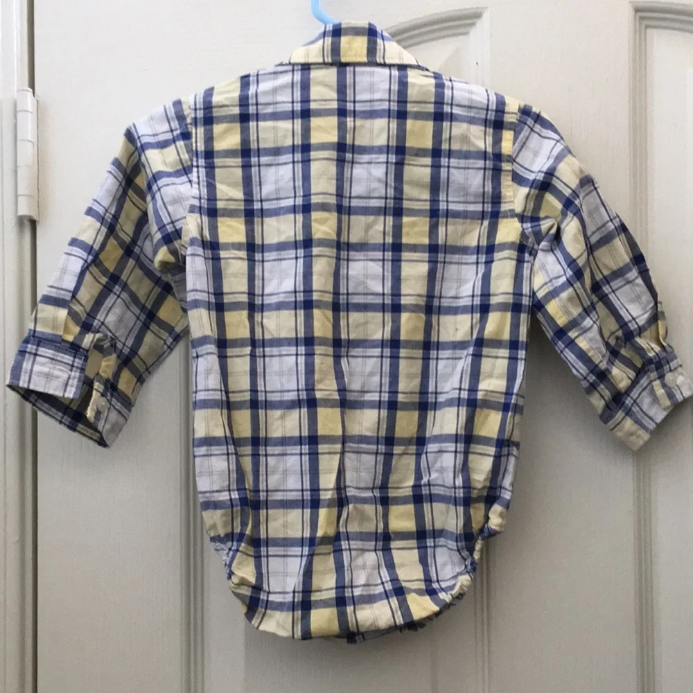 Infant Boys’ The Children’s Place Plaid Shirt Snap-crotch One-piece (9-12 months